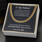 To My Husband Cuban Chain Necklace, Anniversary Gift For Husband, Husband Gift From Wife, Husband Birthday, Valentine's Day Gift For Husband