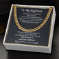 To My Boyfriend Cuban Chain Necklace, Romantic Gift for Boyfriend, Unique Anniversary Gift for Boyfriend, Boyfriend Birthday