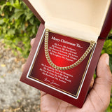 Boyfriend Cuban Chain Necklace, Personalized Boyfriend Christmas Gift, Romantic Christmas Gift for Boyfriend, Unique Christmas Gifts for Him