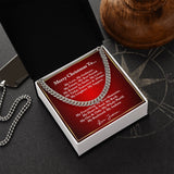 Boyfriend Cuban Chain Necklace, Personalized Boyfriend Christmas Gift, Romantic Christmas Gift for Boyfriend, Unique Christmas Gifts for Him