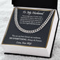 To My Husband Cuban Chain Necklace, Anniversary Gift For Husband, Husband Gift From Wife, Husband Birthday, Valentine's Day Gift For Husband