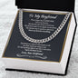 To My Boyfriend Cuban Chain Necklace, Romantic Gift for Boyfriend, Unique Anniversary Gift for Boyfriend, Boyfriend Birthday