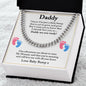 Daddy To Be Cuban Chain Necklace, Dad To Be Gift from Baby Bump, First Time Dad Gift, Pregnancy Announcement Gift from Expecting Wife