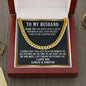 To My Husband Cuban Chain Necklace, Husband Gift, Romantic Anniversary Gift For Husband, Husband Birthday Gift from Wife, Gift for Husband