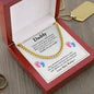 Daddy To Be Cuban Chain Necklace, Dad To Be Gift from Baby Bump, First Time Dad Gift, Pregnancy Announcement Gift from Expecting Wife
