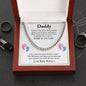 Daddy To Be Cuban Chain Necklace, Dad To Be Gift from Baby Bump, First Time Dad Gift, Pregnancy Announcement Gift from Expecting Wife