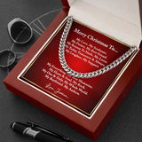 Boyfriend Cuban Chain Necklace, Personalized Boyfriend Christmas Gift, Romantic Christmas Gift for Boyfriend, Unique Christmas Gifts for Him