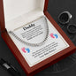 Daddy To Be Cuban Chain Necklace, Dad To Be Gift from Baby Bump, First Time Dad Gift, Pregnancy Announcement Gift from Expecting Wife