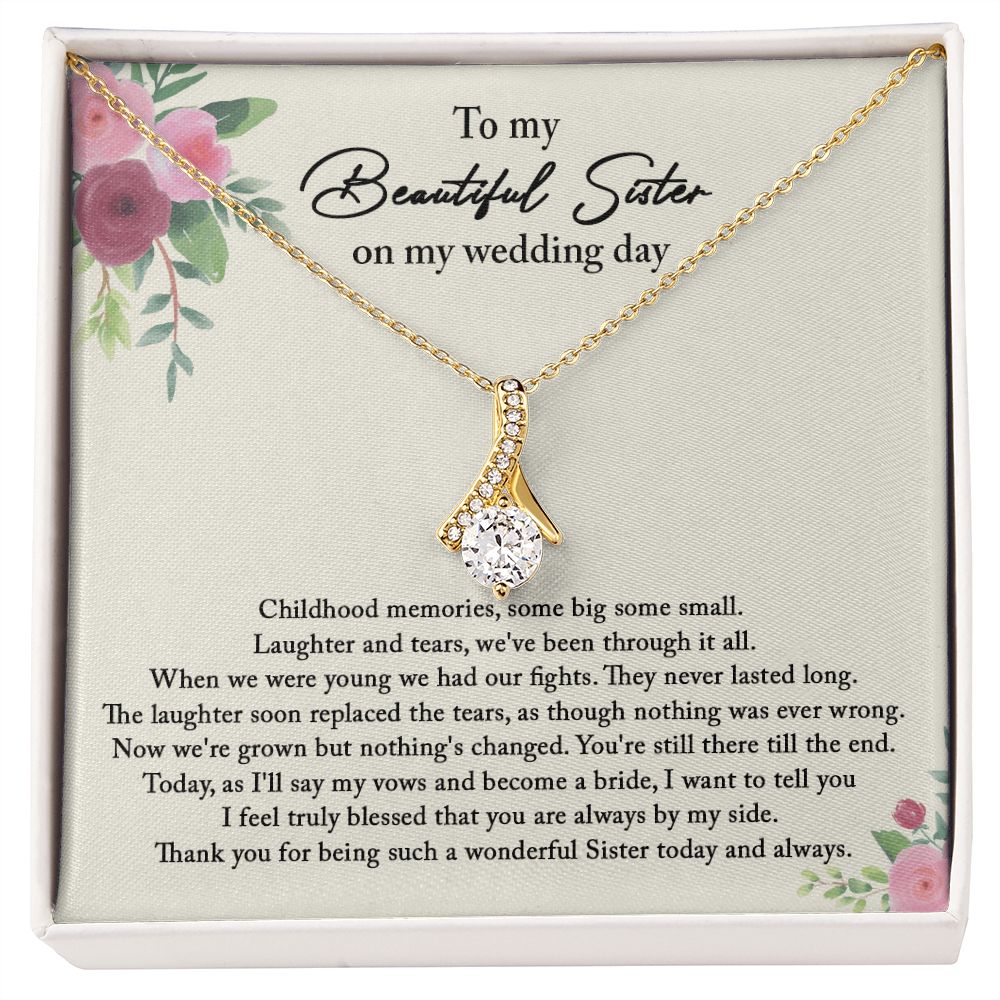 Sister Wedding Gift from Bride, Sister of the Bride Necklace, Sister Wedding Gift, Thank you Gift to Sister Maid of Honor, Matron of Honor