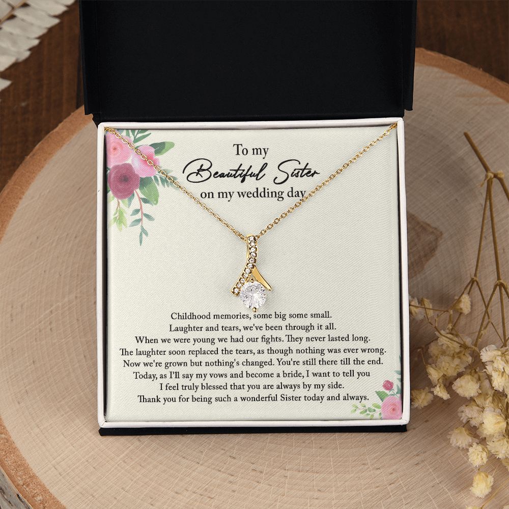 Sister Wedding Gift from Bride, Sister of the Bride Necklace, Sister Wedding Gift, Thank you Gift to Sister Maid of Honor, Matron of Honor