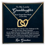 To My Lovely Granddaughter Necklace, Granddaughter Gift from Grandma, Gift from Grandpa, Granddaughter Christmas Gifts, Birthday, Graduation