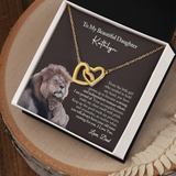 To My Daughter Joint Hearts Necklace from Dad, Father To Daughter Gift, Daughter Birthday Gift from Dad, Daughter Necklace