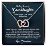 To My Lovely Granddaughter Necklace, Granddaughter Gift from Grandma, Gift from Grandpa, Granddaughter Christmas Gifts, Birthday, Graduation
