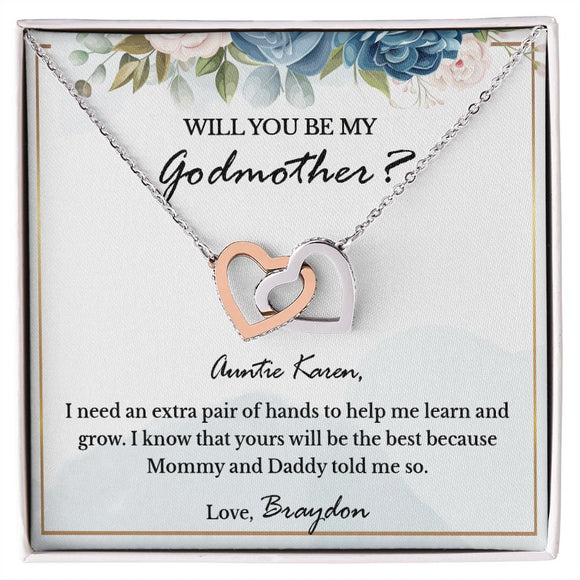 Will You Be My Godmother? Godmother Proposal Necklace Gift, Personalized Godmother Gift, Godmother Proposal Gift, Godmother Proposal Jewelry