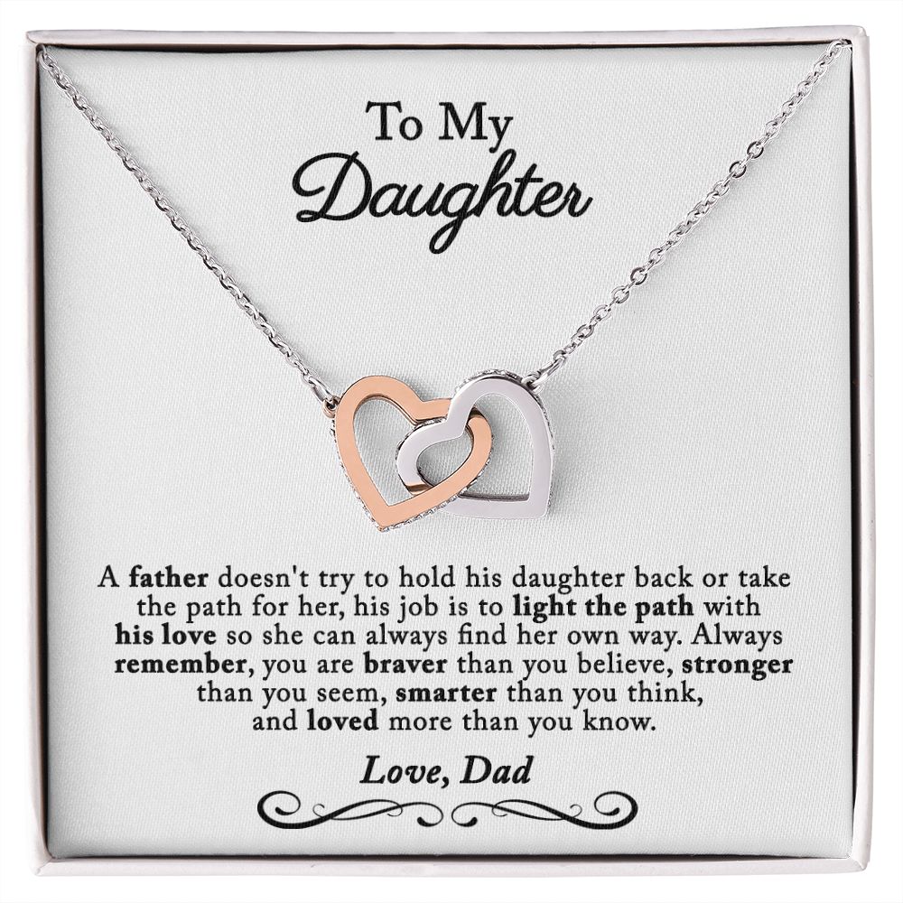 Gift For Daughter from Dad, Daughter Father Necklace, Daughter Gift from Dad