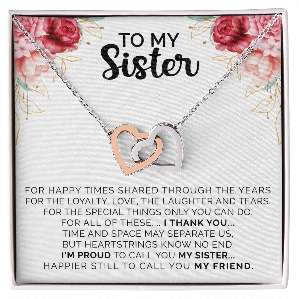 Sister Necklace, Christmas Gift For My Sister, Sister Birthday Gift, Gift For Sister From Sister, Sister Gifts