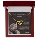 To My Daughter Joint Hearts Necklace from Dad, Father To Daughter Gift, Daughter Birthday Gift from Dad, Daughter Necklace