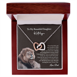 To My Daughter Joint Hearts Necklace from Dad, Father To Daughter Gift, Daughter Birthday Gift from Dad, Daughter Necklace