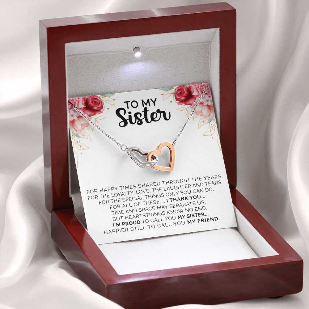 Sister Necklace, Christmas Gift For My Sister, Sister Birthday Gift, Gift For Sister From Sister, Sister Gifts