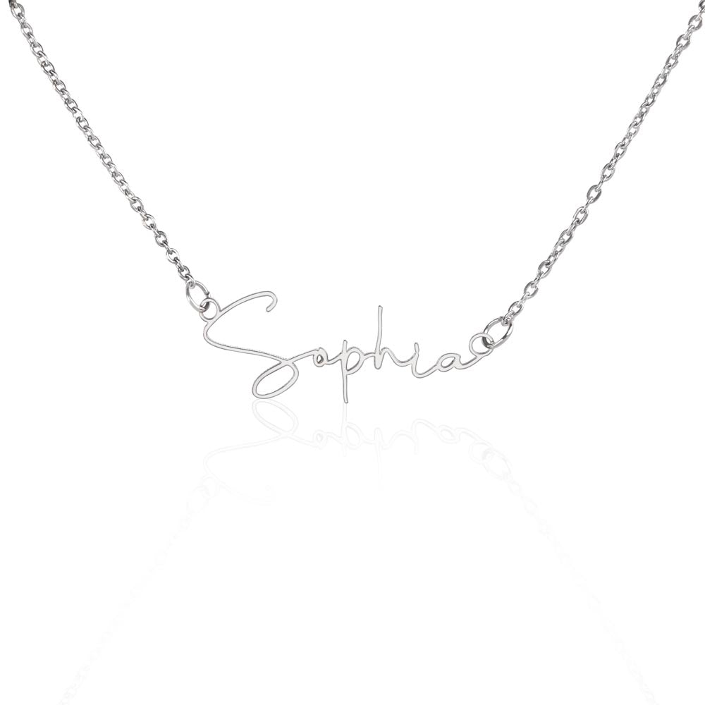 Graduation Gifts for Her, Signature Name Necklace for Daughter