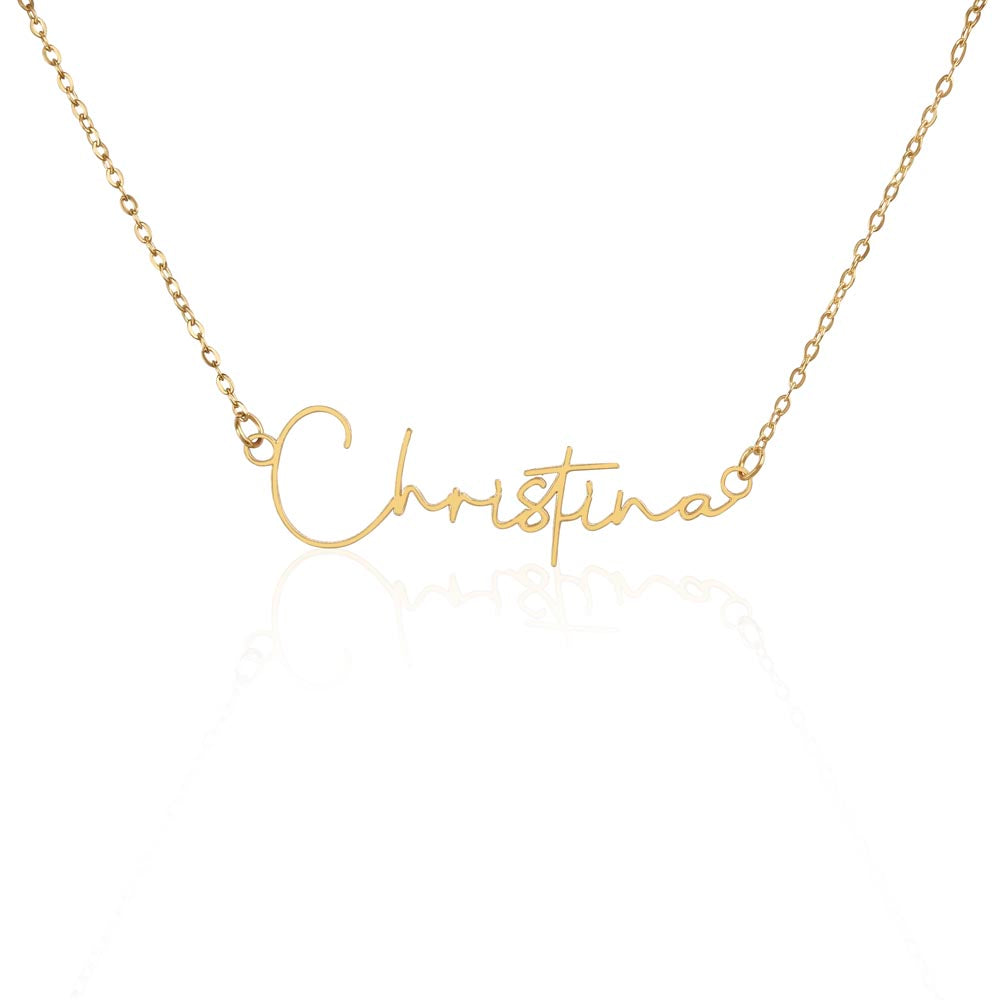 Graduation Gifts for Her, Signature Name Necklace for Daughter