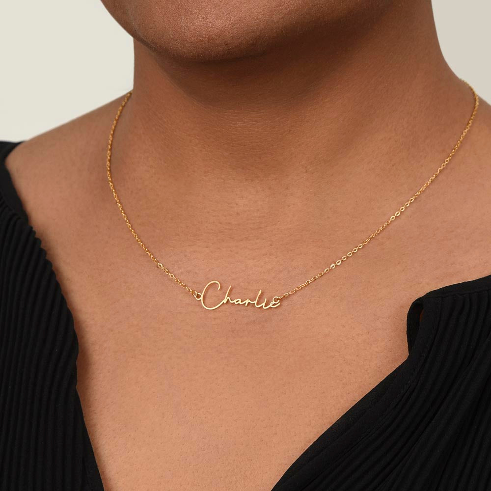 Graduation Gifts for Her, Signature Name Necklace for Daughter