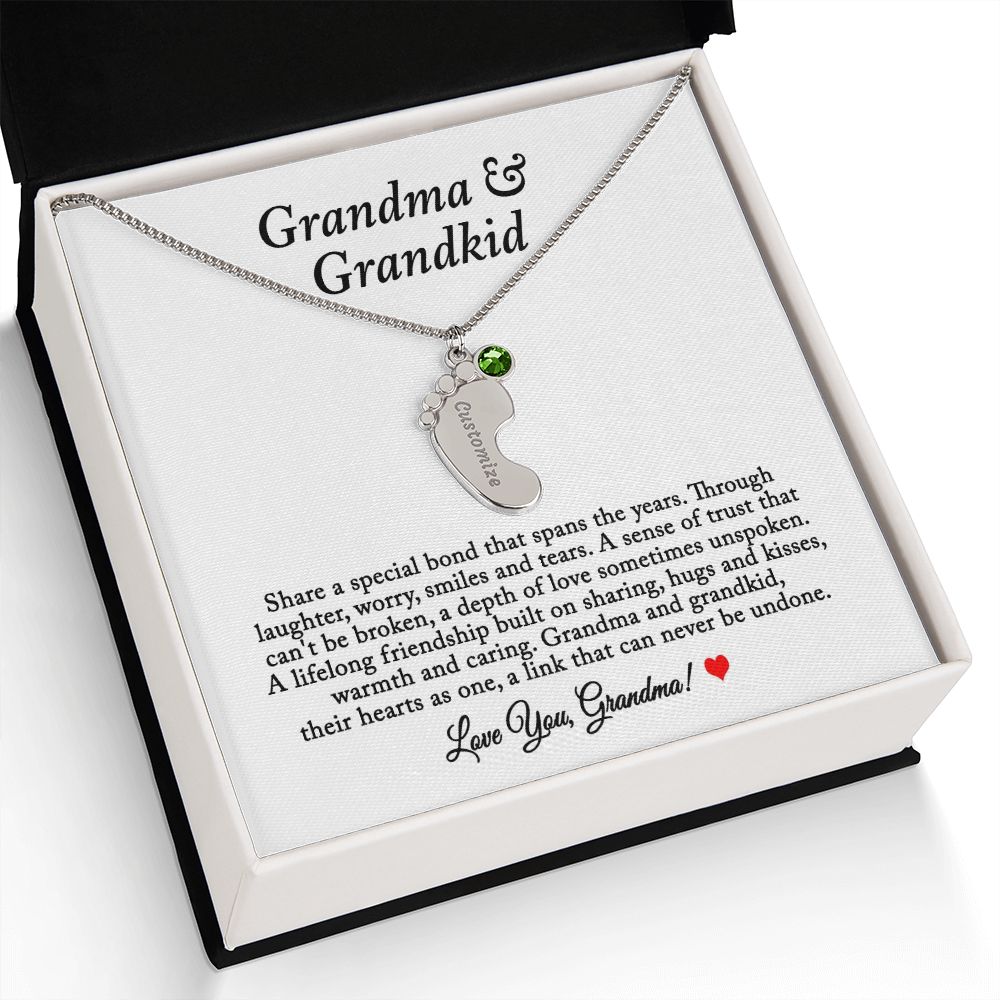 Grandma Necklace Personalized with Grandkids Birthstone and Name Necklace Gift for Mom, Grandma Gift from Grandchildren, Mothers Day Gift