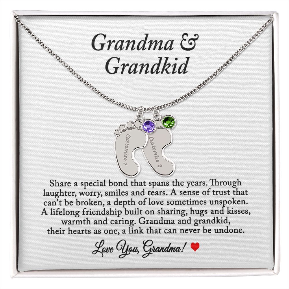 Grandma Necklace Personalized with Grandkids Birthstone and Name Necklace Gift for Mom, Grandma Gift from Grandchildren, Mothers Day Gift