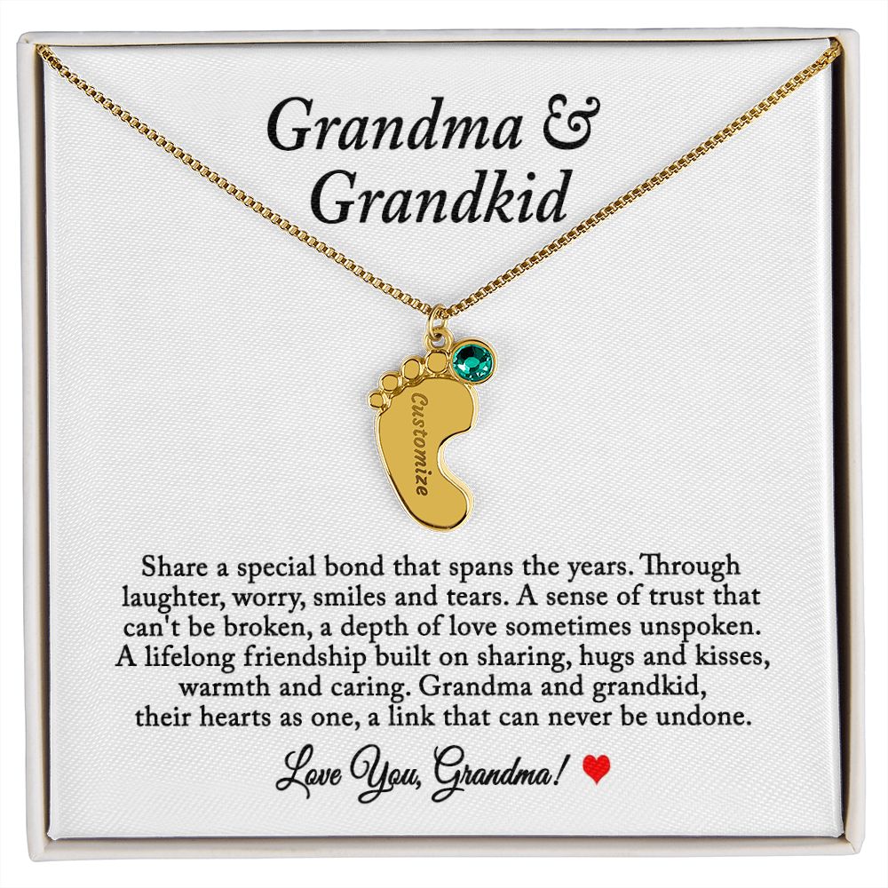 Grandma Necklace Personalized with Grandkids Birthstone and Name Necklace Gift for Mom, Grandma Gift from Grandchildren, Mothers Day Gift