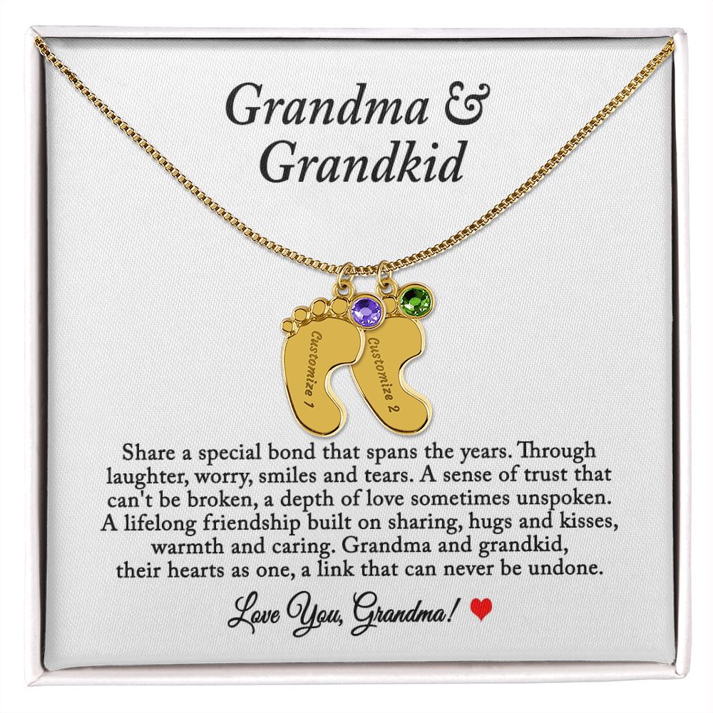 Grandma Necklace Personalized with Grandkids Birthstone and Name Necklace Gift for Mom, Grandma Gift from Grandchildren, Mothers Day Gift