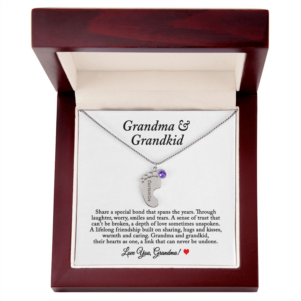 Grandma Necklace Personalized with Grandkids Birthstone and Name Necklace Gift for Mom, Grandma Gift from Grandchildren, Mothers Day Gift