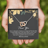Thank You Gift Necklace, Appreciation Gift, Thank You Gift For Friend, Gift For Boss, Coworker, Babysitter, Neighbor, Linked Hearts