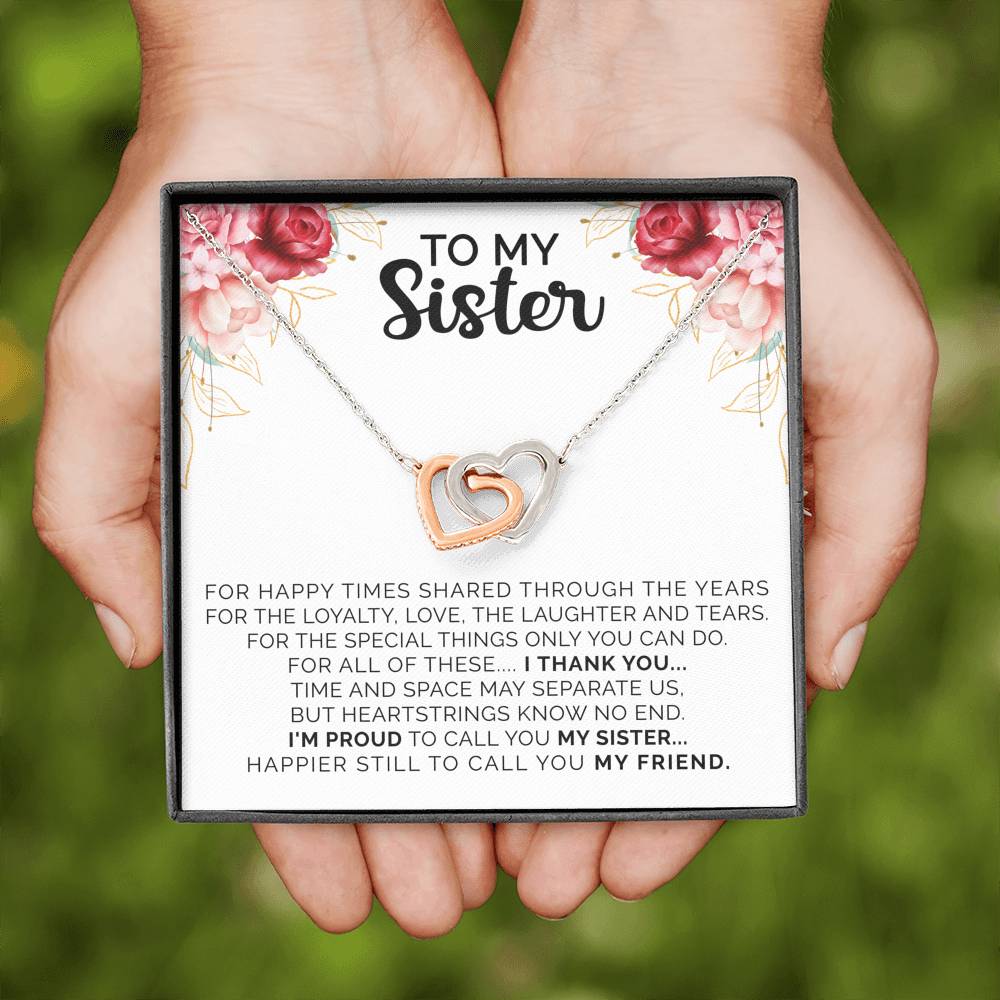Sister Necklace, Christmas Gift For My Sister, Sister Birthday Gift, Gift For Sister From Sister, Sister Gifts