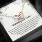 Unbiological Sister Interlocking Hearts Necklace, Soul Sister Gift, Best Friend Gift for Female Friend