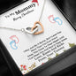 Christmas Gift for Pregnant Wife, First Time Mom Necklace, New Mom Forever Linked Necklace, Christmas Gift for Mom To Be