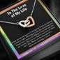 Lesbian Necklace, To The Love of My Life, Lesbian Pride Jewelry, Joint Hearts Necklace, Gifts for Her, Valentines Day Gifts, Christmas Gifts