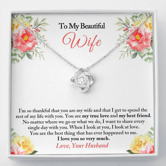 To My Wife Necklace: Anniversary Gift for Wife, Birthday Gift for Wife, Gift for Wife