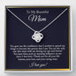 To My Beautiful Mom Necklace, Mom Gift from Daughter, Mom Birthday Gift from Son, Mother's Day Gifts, Christmas Gifts
