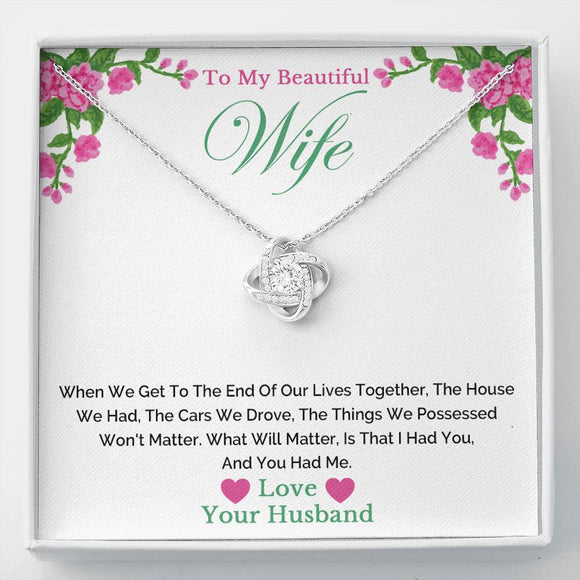 To My Wife Necklace, I Love You Forever And Always, Anniversary Gift For Wife, Gift For Wife Birthday
