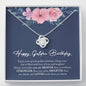 Golden Birthday Gift Necklace, Golden Birthday Necklace, Happy Golden Birthday