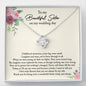 Sister of the Bride Gift Necklace, Sister of the Bride Gift, Sister Wedding Gift - Love Knot