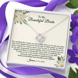 Groom to Bride Gift on Wedding Day, Gift for Bride from Groom, To Bride Card, To My Bride Gift from Groom, Gift for Wife on Wedding Day