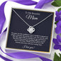 To My Beautiful Mom Necklace, Mom Gift from Daughter, Mom Birthday Gift from Son, Mother's Day Gifts, Christmas Gifts