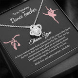Dance Teacher Gifts, Gift for Ballet Teacher, Ballet Teacher Gift Jewelry with Card, Dance Recital Gift for Teacher