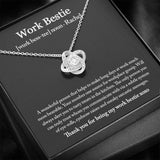 Work Bestie Funny Gift, CoWorker Birthday Gift, CoWorker Appreciation Gift, Work Bestie Personalized Gift Necklace, CoWorker Christmas Gift