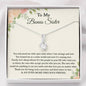 To My Bonus Sister Necklace, Bonus Sister Gift for Sister In Law, Future Sister In Law, Groom Sister Gift, Sister of the Groom Necklace