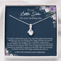 Bride Gift from Sister, Little Sister Wedding Day Gift, Big Sister to Bride Necklace, Sister to Bride Gift, Bride Necklace Gift from Sister