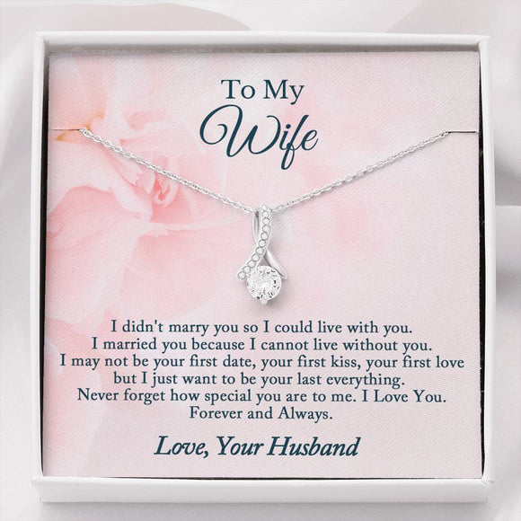 To My Wife Necklace, Anniversary Gift For Wife, Wife Gift from Husband, Wife Necklace, Wife Birthday Gift, Wedding Gifts, Christmas Gifts