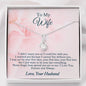 To My Wife Necklace, Anniversary Gift For Wife, Wife Gift from Husband, Wife Necklace, Wife Birthday Gift, Wedding Gifts, Christmas Gifts