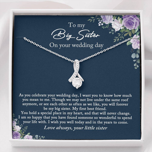Bride Gift from Sister, To My Big Sister Wedding Gift from Little Sister, Wedding Day Gift for Bride from Little Sister